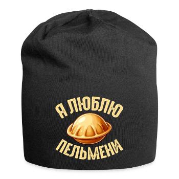 J’aime Pelmeni disant en russe drôle - Bonnet en jersey - noir - Devant