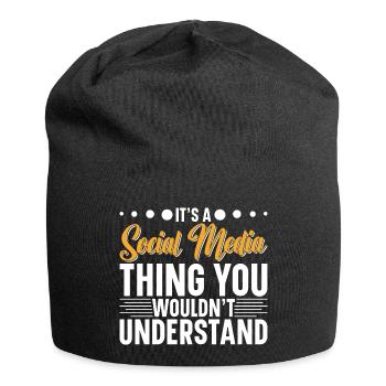 SMM Manager Advertising Social Media Platform - Jersey Beanie - black - Front