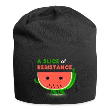 A slice of resistance - Jersey Beanie - black - Front