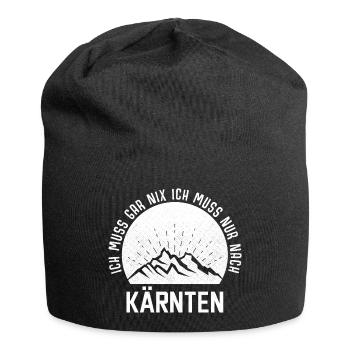 Je n’ai qu’à aller en Carinthie, dans les montagnes, en Autriche - Bonnet en jersey - noir - Devant