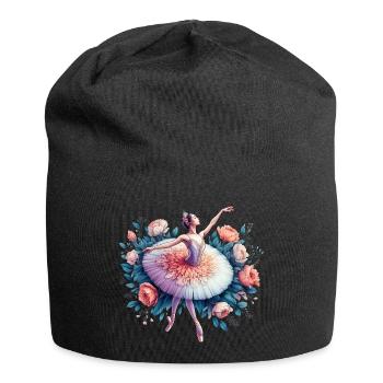 Balletttänzerin mit Tutu - Jersey-Beanie - Schwarz - Vorne
