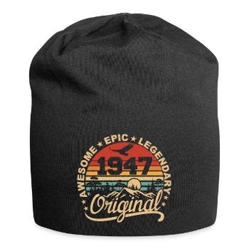 Original 1947 Birthday Gift 1947 Retro 1947 - Jersey Beanie - black - Front