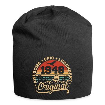 Original 1948 Geburtstagsgeschenk 1948 Retro 1948 - Jersey-Beanie - Schwarz - Vorne