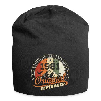 Vintage Birthday Gift Born September 1981 - Jersey Beanie - black - Front
