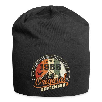 Vintage Birthday Gift Born September 1968 - Jersey Beanie - black - Front