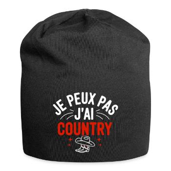 Ich kann nicht, ich habe Land - Jersey-Beanie - Schwarz - Vorne