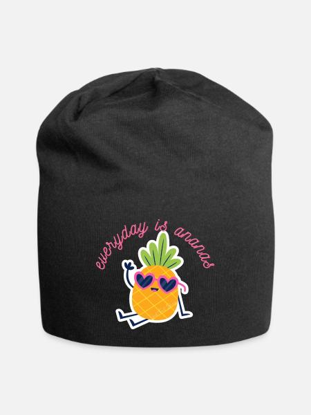 Ananas1 - Jersey-Beanie - Schwarz