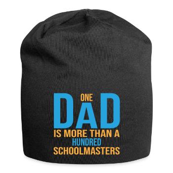 Ein Dad ist mehr als hunderte an Schulmeistern - Jersey-Beanie - Schwarz - Vorne
