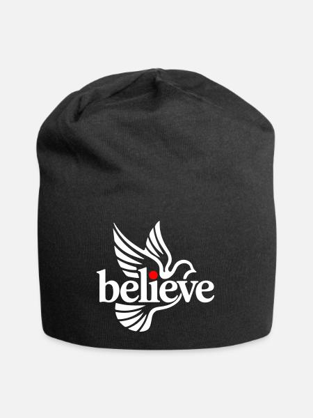 believe glaube - Jersey-Beanie - Schwarz