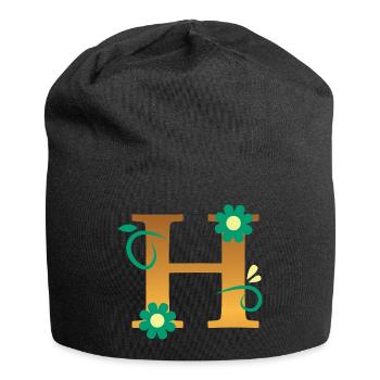 H - Jersey-Beanie - Schwarz - Vorne