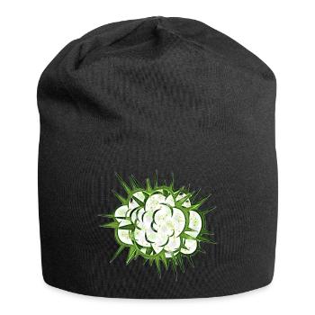 Wolken-Blitz - Jersey-Beanie - Schwarz - Vorne
