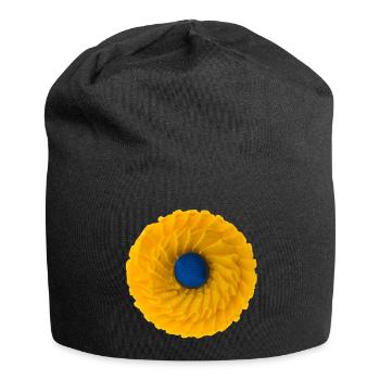 Studentenartikel - Hut, Mütze, Kleid etc. - Jersey-Beanie - Schwarz - Vorne
