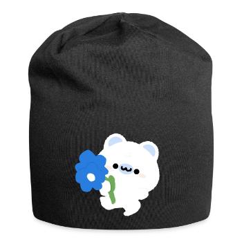 Ours polaire romantique - Bonnet en jersey - noir - Devant