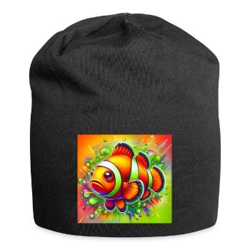 Poisson-clown - Bonnet en jersey - noir - Devant