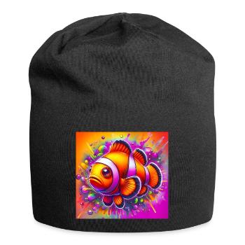 Poisson-clown - Bonnet en jersey - noir - Devant