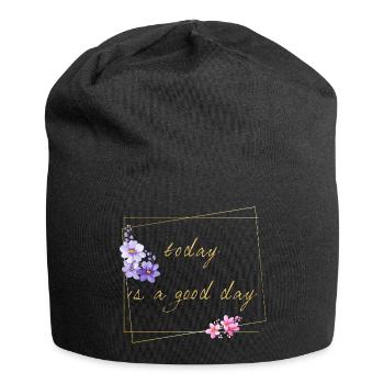 today is a good day - Jersey Beanie - black - Front