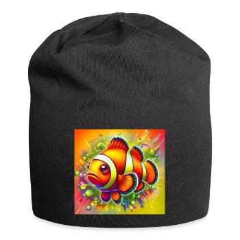 Poisson-clown - Bonnet en jersey - noir - Devant