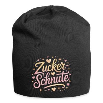 Museau sucré Dent sucrée Chocolat Sucre Museau - Bonnet en jersey - noir - Devant