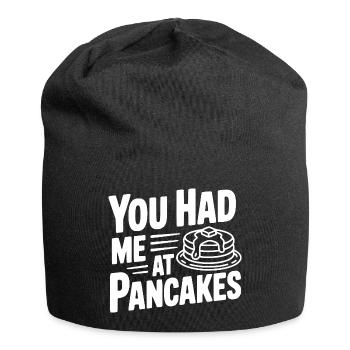 Tu m’as eu aux pancakes - Bonnet en jersey - noir - Devant