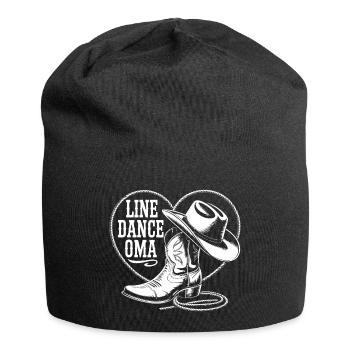 Line Dance Granny Heart - Jersey Beanie - black - Front