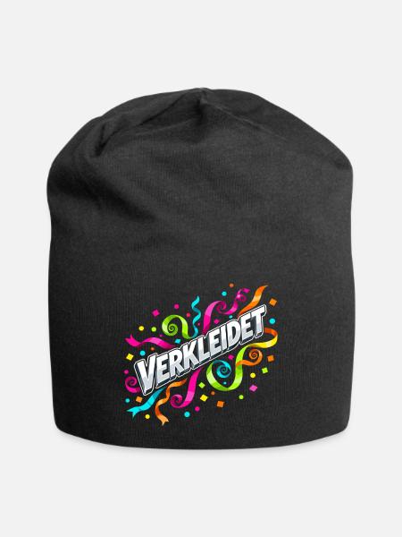 Verkleidet Konfetti Luftschlangen Karneval - Jersey-Beanie - Schwarz