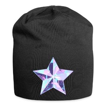 Pastellstern Neon Skyline - Jersey-Beanie - Schwarz - Vorne