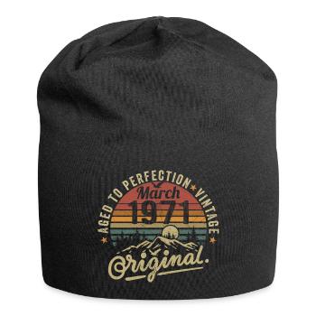 März 1971 - Jersey-Beanie - Schwarz - Vorne