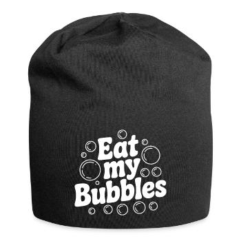 Iss meine Blasen - Jersey-Beanie - Schwarz - Vorne