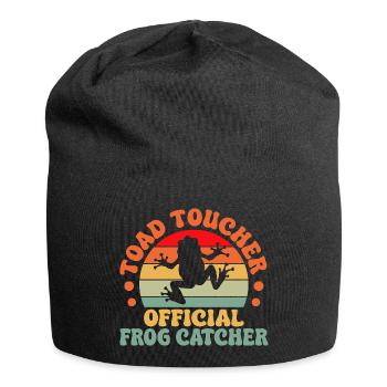 Frog Catcher Toad Toucher Official Catcher Frog - Jersey-Beanie - Schwarz - Vorne