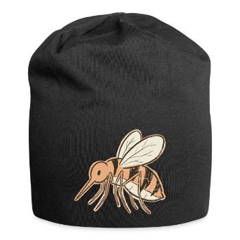 Vintage Mosquito Bee Cream Stripes Tiger - Jersey Beanie - black - Front