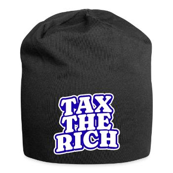 Taxer les riches - Bonnet en jersey - noir - Devant