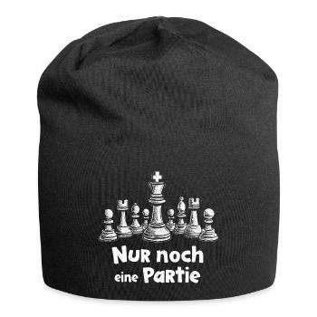 Lustiger Schach Spruch Shirt Nur Noch Eine Partie - Jersey-Beanie - Schwarz - Vorne
