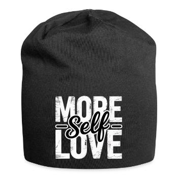 Plus d’amour Amour Amour de soi Typographie - Bonnet en jersey - noir - Devant