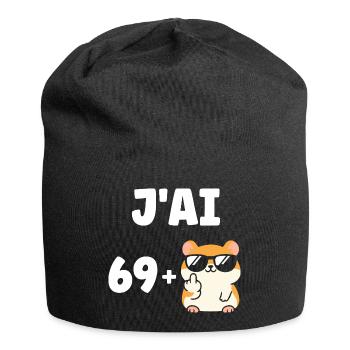 69 - Bonnet en jersey - noir - Devant