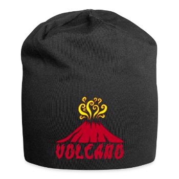 Volcan en éruption - Bonnet en jersey - noir - Devant