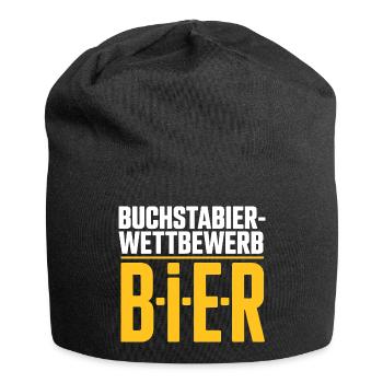 Bier Buchstabierwettbewerb Malle Party JGA Herren - Jersey-Beanie - Schwarz - Vorne