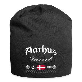 Souvenir de voyage Streetwear Aarhus Danemark - Bonnet en jersey - noir - Devant