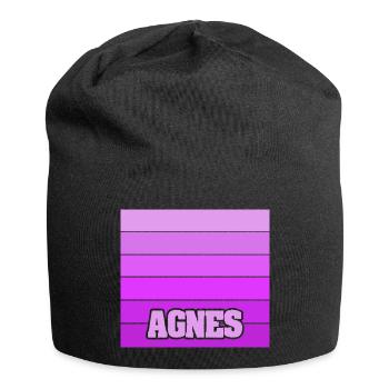 Nom de fille Agnes - Bonnet en jersey - noir - Devant
