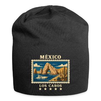 Mexiko Los Cabos Vintage Reisemarke - Jersey-Beanie - Schwarz - Vorne