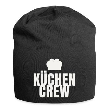 Équipe de cuisine Chef Gastro Restaurant Chapeau de chef - Bonnet en jersey - noir - Devant