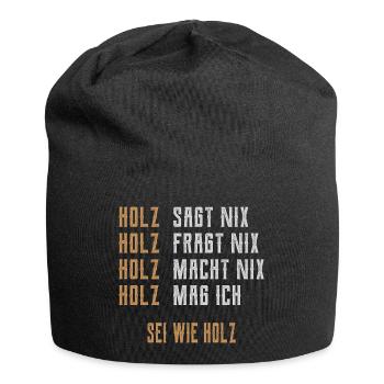 Sei wie Holz - Jersey-Beanie - Schwarz - Vorne