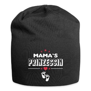 Mamas Prinzessin Königin Mama - Jersey-Beanie - Schwarz - Vorne