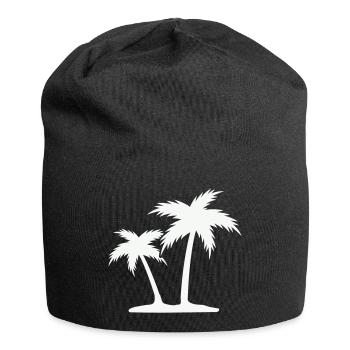 Palmeninsel Silhouette - Jersey-Beanie - Schwarz - Vorne