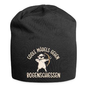 Bogensport Coole Mädels gehen Bogenschiessen - Jersey-Beanie - Schwarz - Vorne