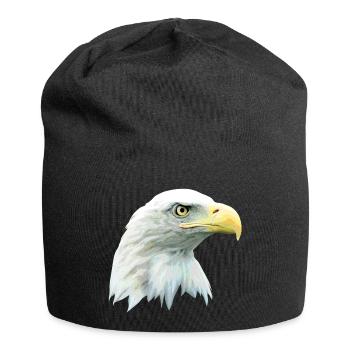 Eagle's Head, Bald Eagle, Eagle, Bird of Prey - Jersey Beanie - black - Front
