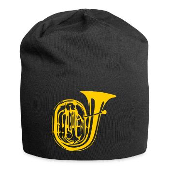Tuba Blasmusik Geschenk Bläser  - Jersey-Beanie - Schwarz - Vorne