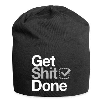 Scheiße erledigen - Jersey-Beanie - Schwarz - Vorne