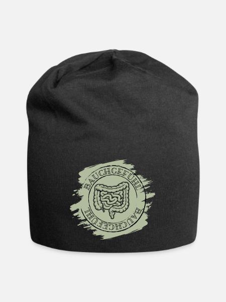 Bauchgefühl - Jersey-Beanie - Schwarz