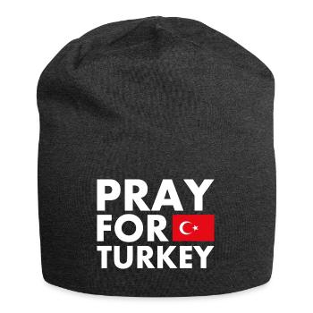 Pray for turkey - Bonnet en jersey - charbon - Devant