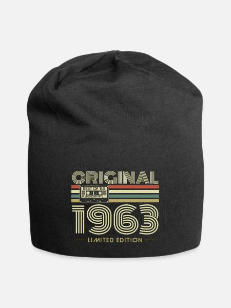 Original 1963 Vintage Vintage Birthday Retro - Bonnet en jersey - noir